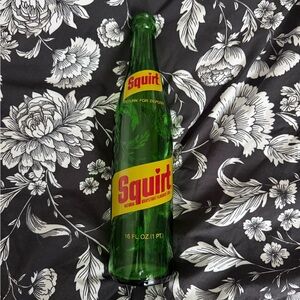 Vintage 1970's Squirt Soda 16 fl oz Glass Bottle